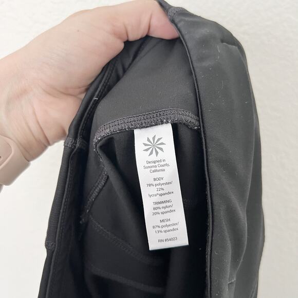 [Athleta] Black Colorblock High Rise Mesh Precision 7/8 Tight Legging Sz Large L - Picture 10 of 10